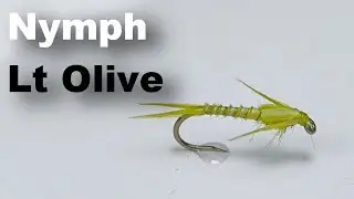 Nymph Lt Olive Tutorial &ndash; Barbless Hook for Trout Fishing