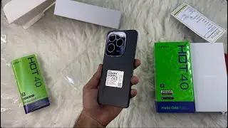 Infinix Hot 40 Unboxing Video in Black Color - 8/256 GB variant with full review -