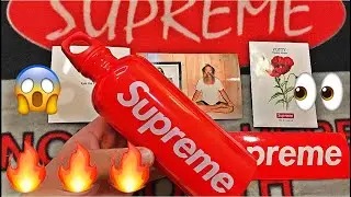 SUPREME WATER BOTTLE UNBOXING 💦 RARE STICKER HAUL
