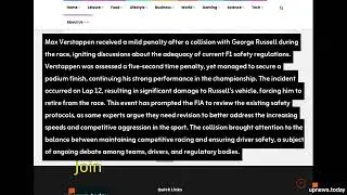 F1 Safety Debate Ignites After Verstappen vs Russell Collision at Upnews.today