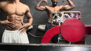 End of year twin posing(After back workout)