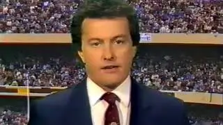 Behind the scenes footage of the late Drew Morphett about to go to air during the 3/4 time 1984 GF.