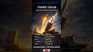 THAAD Missile Defense: 150km Altitude Power! 🇺🇸🛡️ #shorts