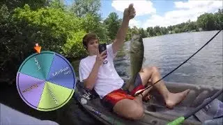 Kayak Bass Fishing Spin-The-Wheel Challenge (Lifetime Teton Angler 100)