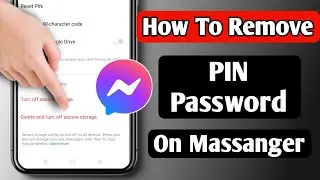 How to Remove Pin Password On Messenger 2024 | Remove Create Pin From Messenger