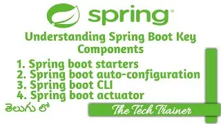 Understanding Spring Boot Starters, Auto Configuration, CLI and Actuator | Telugu | The Tech Trainer
