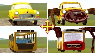 Nowa rodzina Bus Eater, Car Eater i jej przyjaciele w Garry's Mod!