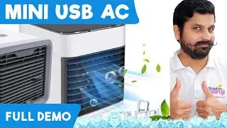 Mini AC Cooler USB Mini Portable Air Conditioner Arctic with LED lights | Unique Gadgets Unboxing