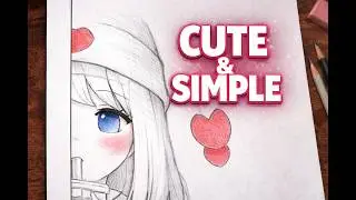 Drawing a Cute Anime Girl (Simple & Relaxing)