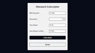 Discount Calculator using HTML, CSS & JavaScript | ZonetoCode