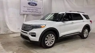 White 2020 Ford Explorer LIMITED Review   - MacPhee Ford