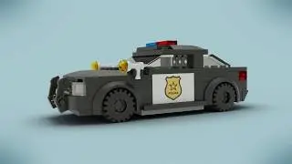 Police Car - LEGO MOC Building Instruction