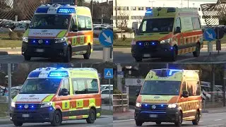 COMPILATION - Ambulanze SUEM 118 Treviso in emergenza - Italian ambulance responding