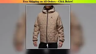 Nike official genuine Jordan winter new men's hooded warm cotton jacket FD2638-244 Wholesale Best