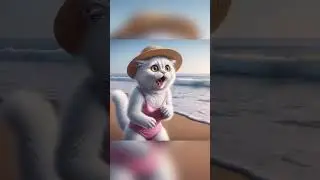 Dolphin Rescues Baby cat #cat #animals #animation #cartoon