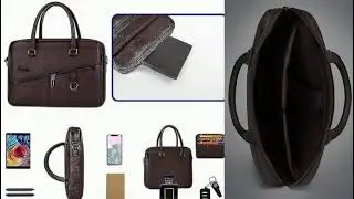 Leather briefcases Laptop Messenger Bags for Men and Women Best Office School College Satchel Bag