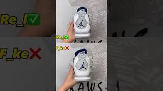 Real Vs Fake Midnight Navy Jordan 4 #sneakerhead #sneakers #viral