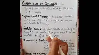 Evaluation of Synergy | part 3 in synergy | Strategic management | BBA and MBA|