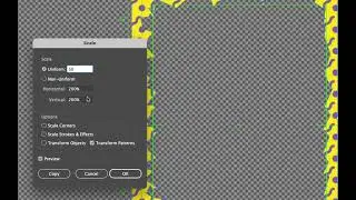 Resizing pattern in Illustrator - 05 Trading card project