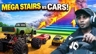 MEGA STAIRS vs CARS 😱 Which Vehicle Survives? | BeamNG Drive