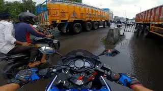 A BEAUTIFUL RAINY RIDE ON MY RS 200 ❤️⛈️🌩️😊
