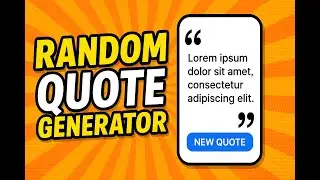 🔹 Random Quote Generator using HTML, CSS & JavaScript | Mini Project for Beginners 🔥
