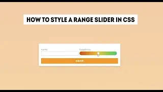 How to style a range slider with CSS for all browsers without JavaScript