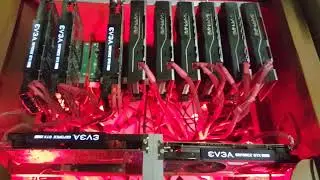 Lets Look at A 12 GPU Mining Rig (RedMiner) With A Thermal Imaging Camera