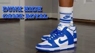 These Are Clean! Nike Dunk High Game Royal On Foot
