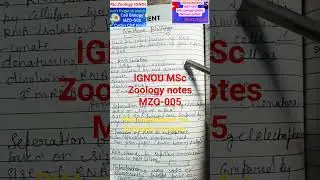 #ignou #msczoology #mzo-005#mzo #zoology #genetics #studynotes #ignounotes #cellbiology #immunolgy
