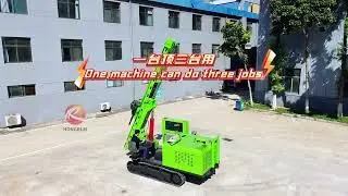 Make photovoltaic pile driving more stable, faster, and more cost-effective!#drillrig #machinery