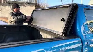 Жёсткая 4-секционная крышка HAL на пикапе JAC T8 без дуги: как она должна открываться полностью!