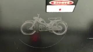 T-Rex 2+ Laser Engraving on Black Acrylic