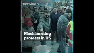 Protesters burn face masks in Idaho, US