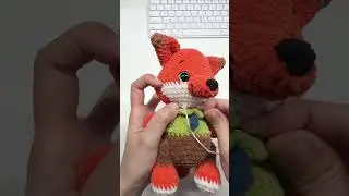 How I sew the head onto the body (Chenille yarn) #crochet #diy #handmade #crocheting #crochetpattern