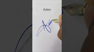 Adam Signature | Satish Calligraphy | Letter A Sign | How to sign A #signature #shorts