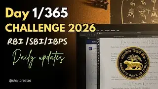 Day 1/365 | 365 Days Banking Challenge | RBI Grade B + SBI + IBPS | Daily Updates | #Consistency 