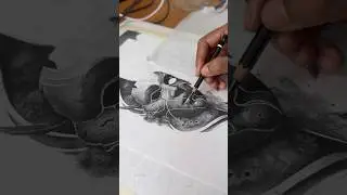 Graphite pencil drawing