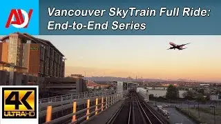 Vancouver SKYTRAIN FULL RIDE: CANADA LINE INBOUND (SUNSET) YVR Airport to Waterfront End-to-End - 4K