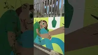 Street Art Painting On Community Garden Walls ~ Camperdown | Sydney Australia .