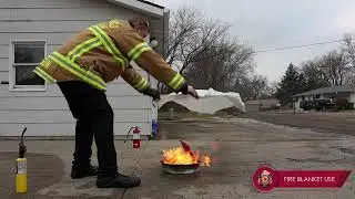 West Fargo Fire Department | Fire Blanket Bonfire Example