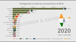 Top 15 Immigrants to India | 1990-2020 | Bar Chart Race | Data Visualisation