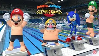 Swimming Gameplay Mario & Sonic At The Olympic  Games Tokyo 2020 Wario Sonic Mario & More Switch