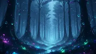 Alien Bioluminescent Forest 🌌 | 6 Scenes Ambient Music & Nature Sounds (1 Hour)