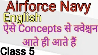 Airforce Navy English important concepts Class 2021. Airforce English questions 2021. Navy English.
