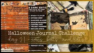 HALLOWEEN JOURNAL CHALLENGE | 2024 | Day 21 - Cats, Bats, and Rats! | ms.paperlover