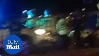 Police attend crash scene as driver kills man in 110mph chase - Daily Mail