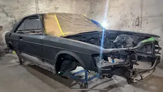 MERCEDES W126 560 SEC - decor restoration and painting preparation (part 9.2) UA subs