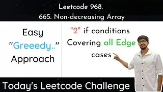 Leetcode 665 Non-decreasing Array | Very Easy | Hindi
