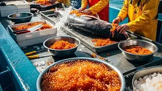 Caviar Production Process Factory 🥚 Inside a $600 Million Commercial Fishing Empire (Full Process)